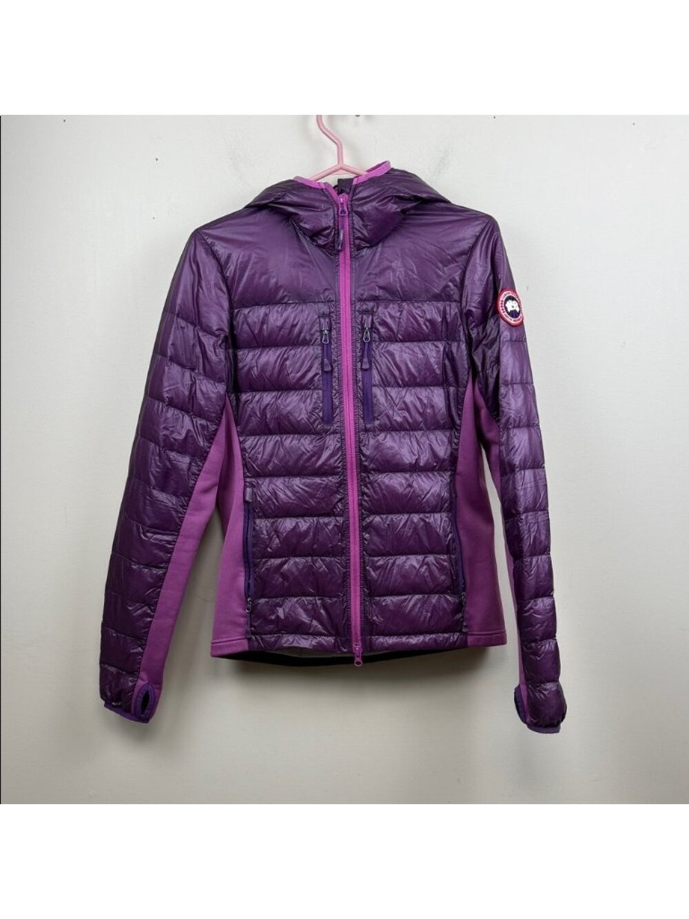 CANADA GOOSE 2011-2014 HyBridge Lite Hoody Women's Purple Hooded Jacket med - Picture 3 of 16